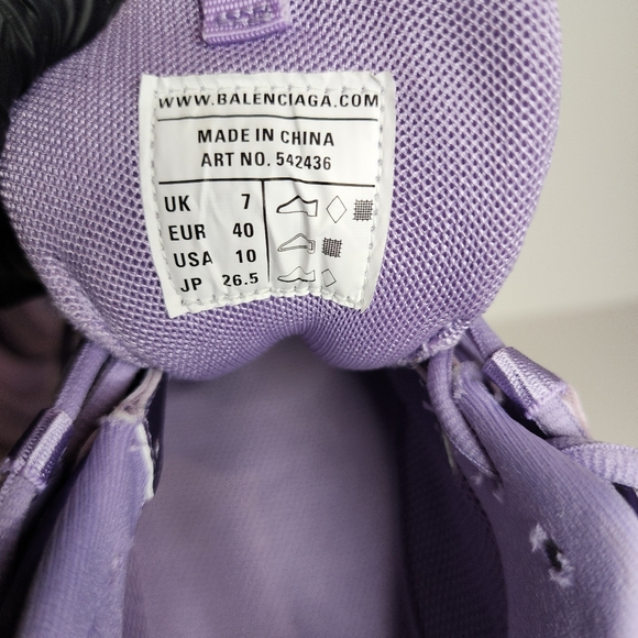 Balenciaga women Track sneakers in lilac color. Size 40 - Picture 8 of 10